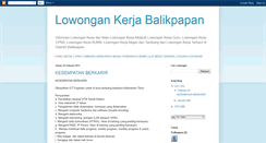 Desktop Screenshot of lowongankerjabalikpapan.blogspot.com