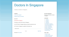 Desktop Screenshot of doctors-in-singapore.blogspot.com