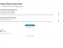 Tablet Screenshot of harrypottermustdie.blogspot.com