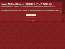 Tablet Screenshot of drama-method-review.blogspot.com