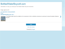 Tablet Screenshot of bottledwaterboycott.blogspot.com