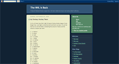 Desktop Screenshot of nhlisback.blogspot.com