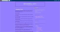 Desktop Screenshot of desideriasays.blogspot.com