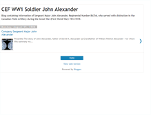 Tablet Screenshot of cefww1soldierjalexander.blogspot.com