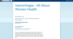 Desktop Screenshot of menorrhagia-allaboutwomenhealth.blogspot.com