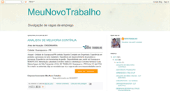 Desktop Screenshot of meunovotrabalho.blogspot.com