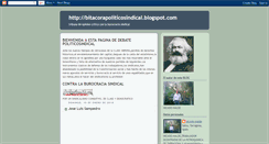 Desktop Screenshot of bitacorapoliticosindical.blogspot.com