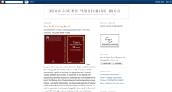 Desktop Screenshot of goodsoundpublishing.blogspot.com