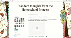 Desktop Screenshot of homeschoolprincess.blogspot.com