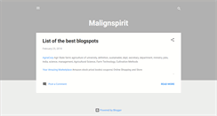 Desktop Screenshot of malignspirit.blogspot.com