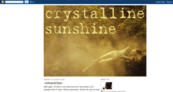 Desktop Screenshot of crystallinesunshine.blogspot.com