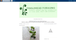 Desktop Screenshot of fiddleheadforaging.blogspot.com