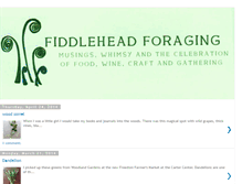 Tablet Screenshot of fiddleheadforaging.blogspot.com