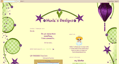Desktop Screenshot of hania-designs.blogspot.com