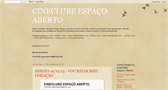 Desktop Screenshot of cineclubeespacoaberto.blogspot.com