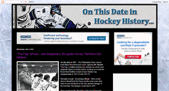 Desktop Screenshot of onthisdateinhockeyhistory.blogspot.com