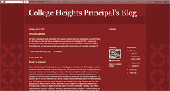 Desktop Screenshot of collegeheightsprincipalblog.blogspot.com