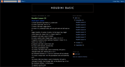 Desktop Screenshot of houdinibasic.blogspot.com