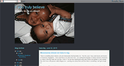 Desktop Screenshot of ifyoutrulybelieve.blogspot.com