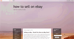 Desktop Screenshot of how-to-sell-on-ebay-azmi.blogspot.com