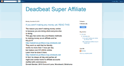 Desktop Screenshot of deadbeatsuperaffiliatenow.blogspot.com