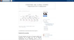 Desktop Screenshot of limaproyectourbano.blogspot.com