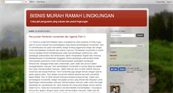 Desktop Screenshot of bisnismurahramahlingkungan.blogspot.com