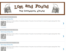 Tablet Screenshot of lostandfoundandconnectionsabound.blogspot.com