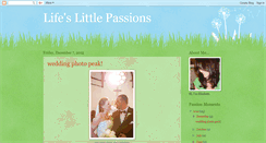 Desktop Screenshot of lifeslittlepassions.blogspot.com