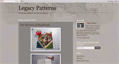 Desktop Screenshot of legacypatterns.blogspot.com