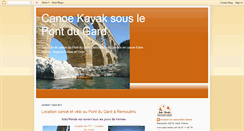 Desktop Screenshot of canoe-kayak-pontdugard-gardon-nimes-a.blogspot.com