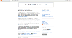 Desktop Screenshot of benoliverisalive.blogspot.com