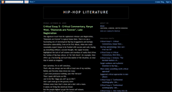 Desktop Screenshot of hip-hop--literature.blogspot.com