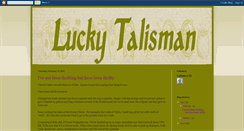 Desktop Screenshot of luckytalisman.blogspot.com