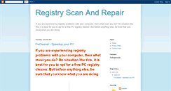 Desktop Screenshot of fixregistryscan.blogspot.com