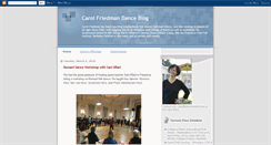 Desktop Screenshot of carolfriedmanfolkdance.blogspot.com