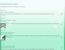 Tablet Screenshot of koreancodex.blogspot.com