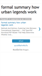 Mobile Screenshot of formalsummaryhowurbanlegendswork.blogspot.com