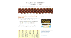 Desktop Screenshot of leather-braiding-instructions.blogspot.com