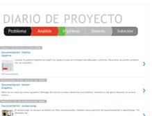 Tablet Screenshot of diariodeproyecto.blogspot.com