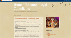 Desktop Screenshot of humanresource-legalcompliance.blogspot.com