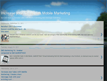 Tablet Screenshot of increaseyoursaleswithmobilemarketing.blogspot.com