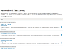 Tablet Screenshot of hemorrhoids-treatment-blogs.blogspot.com