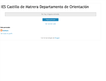 Tablet Screenshot of iescastillodematrera-instituto.blogspot.com