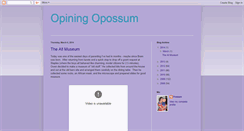 Desktop Screenshot of opiningopossum.blogspot.com