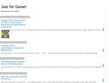 Tablet Screenshot of justforgamer.blogspot.com