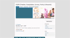 Desktop Screenshot of freebiessweepssurveyspointsrewards.blogspot.com