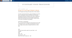 Desktop Screenshot of cuisinartfoodprocesor.blogspot.com