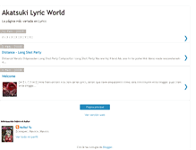 Tablet Screenshot of akatsuki-lyric.blogspot.com