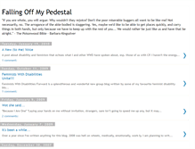 Tablet Screenshot of fallingoffmypedestal.blogspot.com